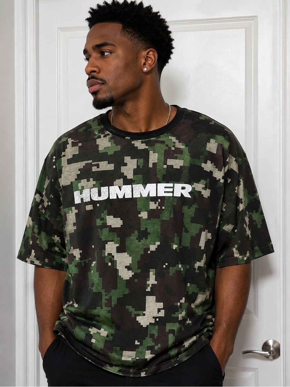Hummer Men’s Green Camo Graphic Tee size 2X
